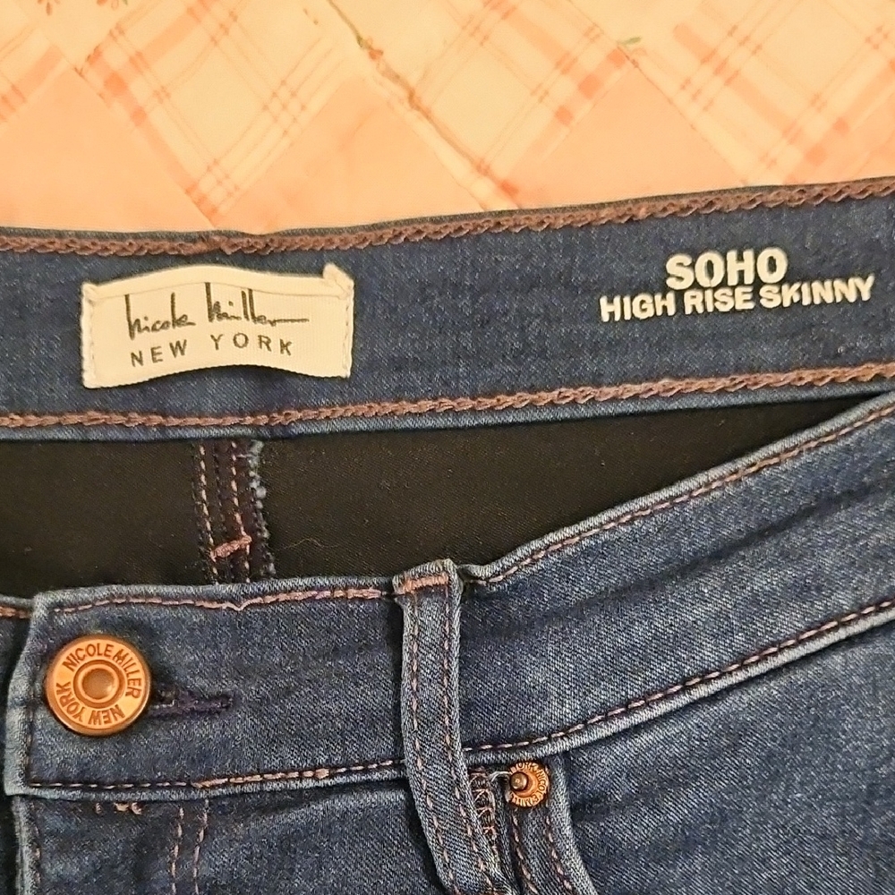Nicole Miller SoHo High Rise Skinny Jeans - Size 12 - Picture 9 of 10